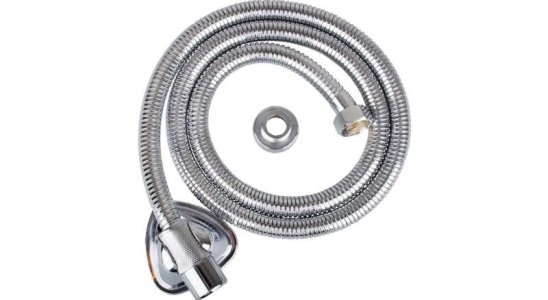 شلنگ توالت فنری کروم مدل 043 سایز 120 سانت