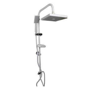 علم دوش حمام دوکاره سفید مدل رسوبگیر دار